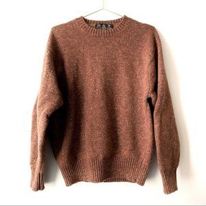 Barbour Men's Brown Caledonia Crew Neck Sweater